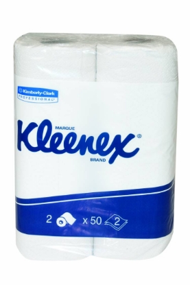 Picture of KIMBERLY-CLARK Kleenex Kitchen Towel Rolls - 2 Ply - 50 Sheets per Roll - 24 Rolls