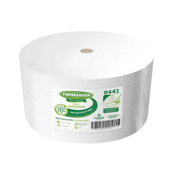 Picture of TWINSAVER Wiper Roll - GP210 - 1 Ply - White - 210mm x 1,100m
