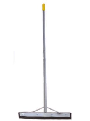 Picture of Metal Floor Squeegee - 60cm - Yellow Grip - Handle + Single Rubber Blade