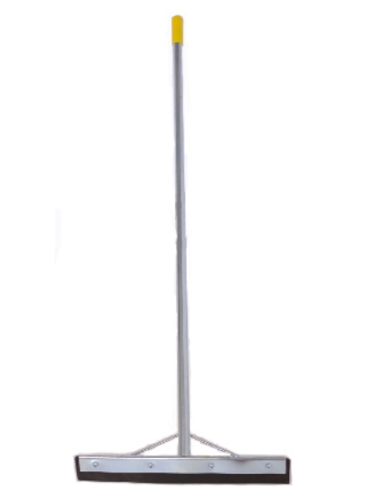 Picture of Metal Floor Squeegee - 60cm - Yellow Grip - Handle  Single Rubber Blade
