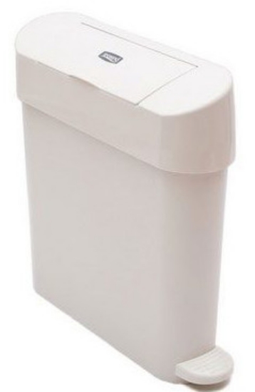Picture of BREEZE Sanitary Towel Bin - Pedal Type - 22L - White - Plastic