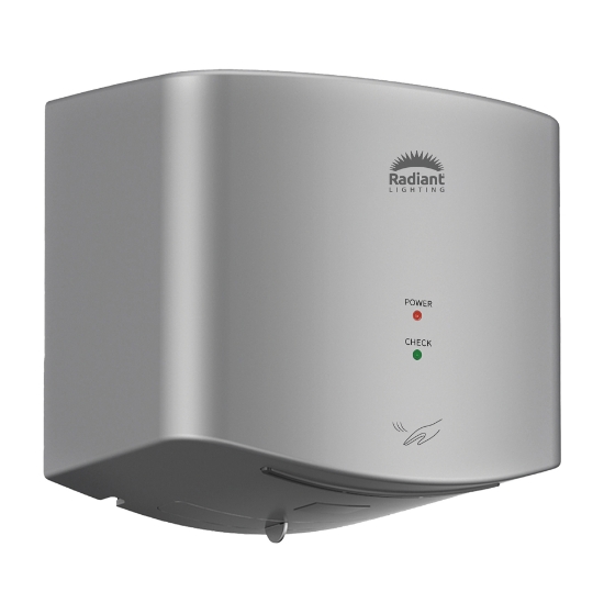 Picture of RADIANT RHD13 Compact Hand Dryer - Silver - 1,400W - Plastic