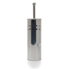 Picture of Toilet Brush Set - Round Cylinder with Handle Lid - CHROME Stainless Steel