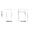 Picture of TRAMONTINA Waste Bin with Swivel Lid - 6.5L - Black - Plastic
