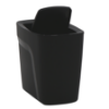 Picture of TRAMONTINA Waste Bin with Swivel Lid - 6.5L - Black - Plastic
