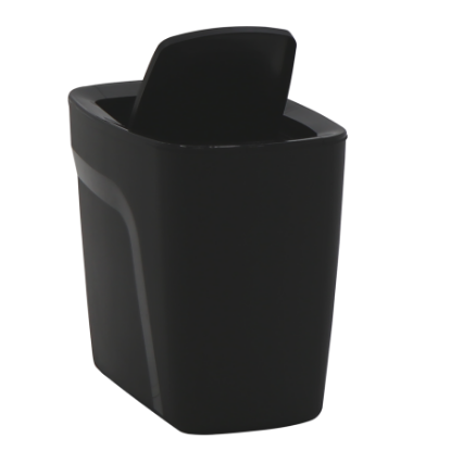 Picture of TRAMONTINA Waste Bin with Swivel Lid - 6.5L - Black - Plastic