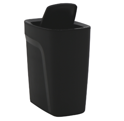 Picture of TRAMONTINA Waste Bin with Swivel Lid - 8.5L - Black - Plastic
