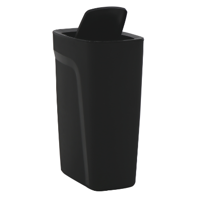 Picture of TRAMONTINA Waste Bin with Swivel Lid - 10.5L - Black - Plastic