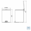 Picture of TRAMONTINA Loop Stainless Steel Pedal Bin + Inner Bin - 3L