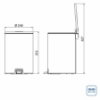 Picture of TRAMONTINA Loop Stainless Steel Pedal Bin + Inner Bin - 12L